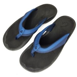 Olukai Ohana Womans 8 Thong Blue Sandal